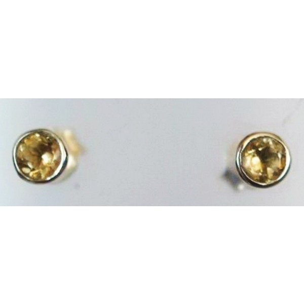 E028x 4mm facet sterling silver stud earring 