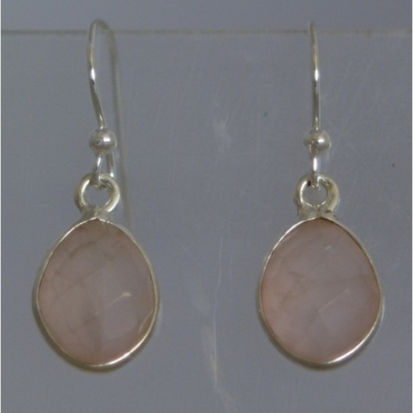 Faceted nugget bezel set earrings