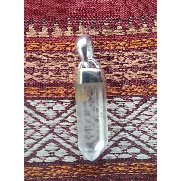 Sterling silver capped semi precious stone crystal point