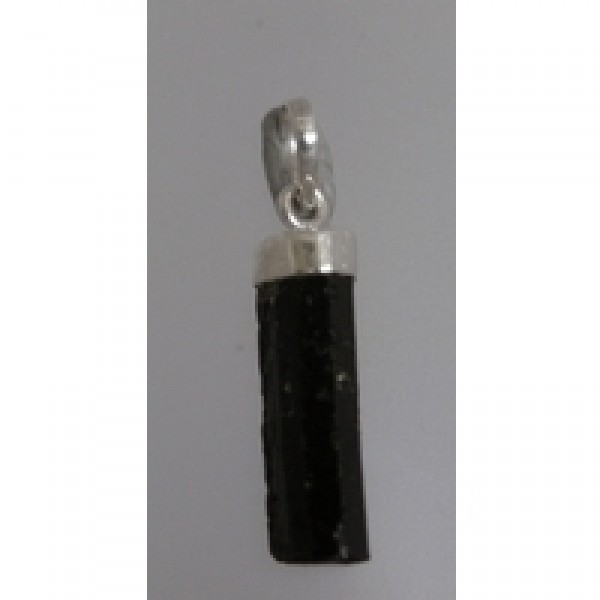 P650 natural black tourmaline crystal set in 925 sterling silver