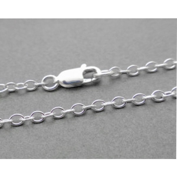 sccl35 Sterling silver fine cable chain.