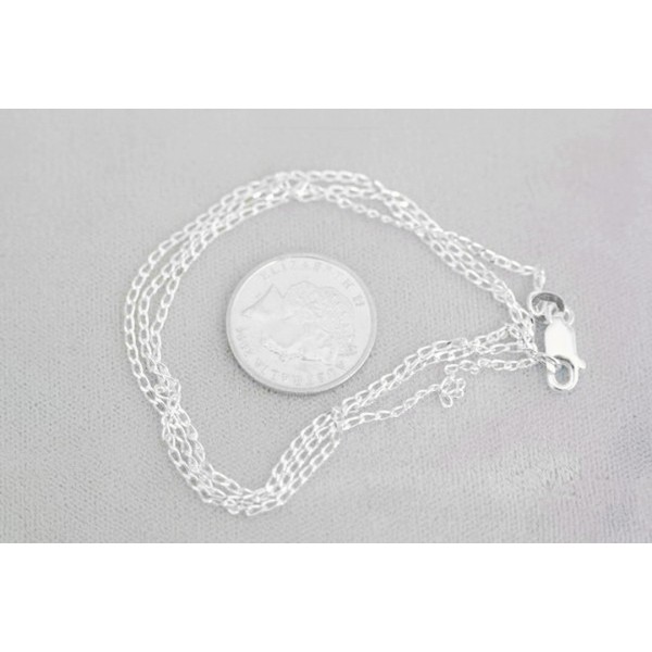 sclcd40 Fine long curb link sterling silver chain
