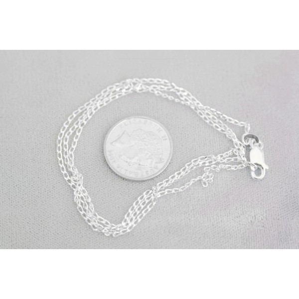 sclcd40 Fine long curb link sterling silver chain