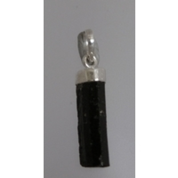 P650 natural black tourmaline crystal set in 925 sterling silver