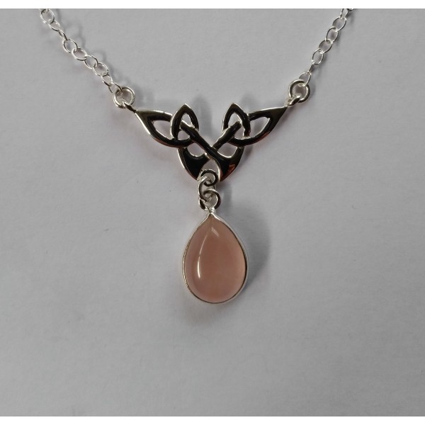 SN042 Celtic pattern with facet pear gemstone